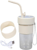 Small Portable Blender With Straw Electric Juicer Fruit Mixers Rechargeable Blender Small Juicer For Indoor Outdoor Portable Mixer