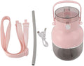 Portable Electric Blender Personal Juicer 500ml with Shoulder Strap USB C Charging for Fitness Mom Travel Lightweight 16x21cm- Pink