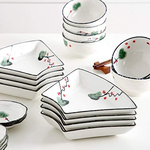 Ceramics Dinner Set Kitchen And Dining Service Luxurious Dinnerware Full Service Set Bpa-Free Dishwasher Safe Plates And Bowls Set For Picnic Rv Use Creativity Villa