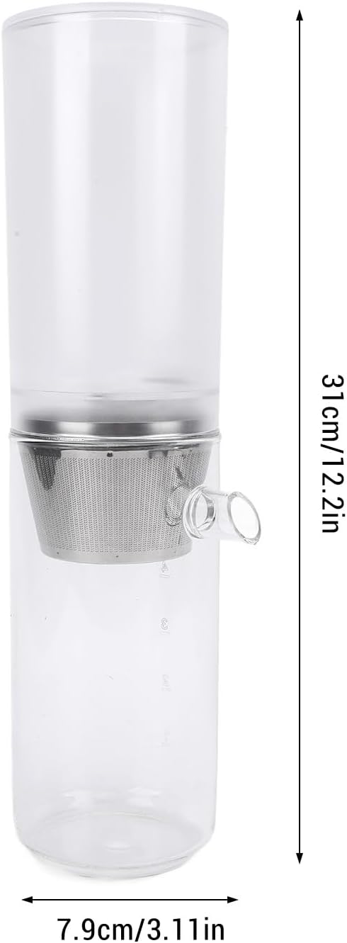 Yosoo Adjustable Speed Cold Brew Coffee Maker with 400ml Capacity Easy Cleanup for Home Office or On the Go Less Acidic Iced Coffee Brewer Maker Extracts Rich Flavors Using Ice Drip