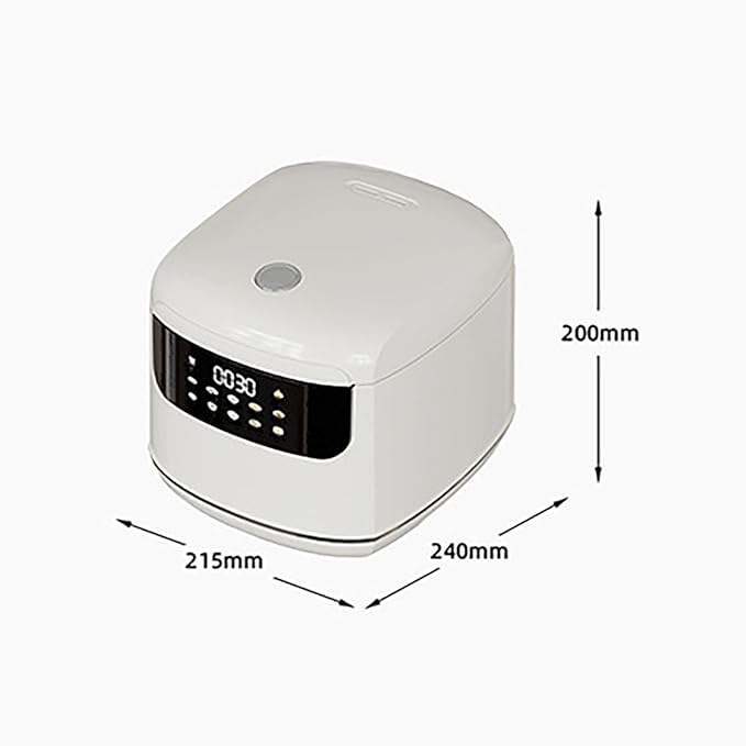 Mini Rice Cooker 2L Smart Electric Rice Pot 1-2 People 10 Menu Settings 24 Hours Reservation and Keep Warm Function Touchscreen Timer 400W for Home or Office