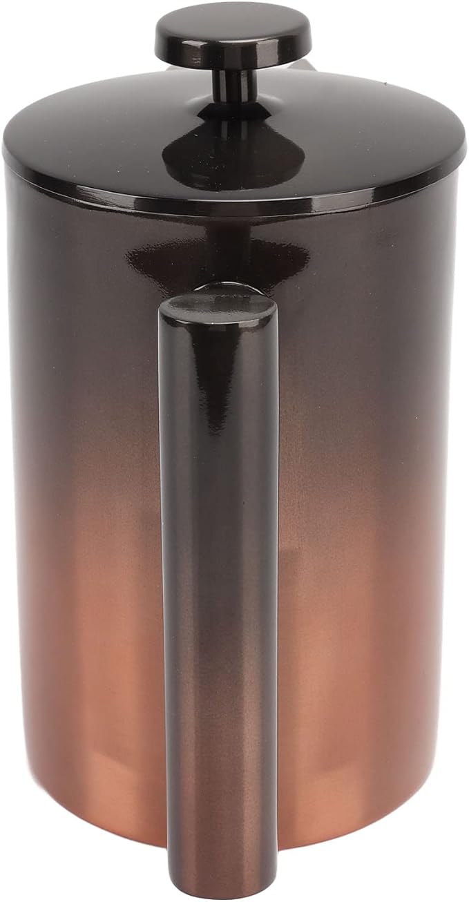 French Press Coffee Maker Stainless Steel Double Wall Insulated 304 Teapot Rust Proof Coffee Press Ideal for Home Office Camping &amp Outdoor Travel (800ml)