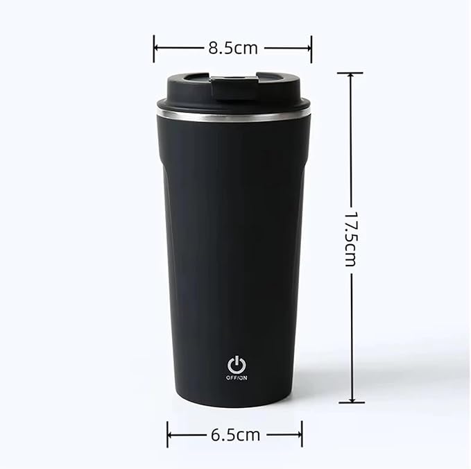 Self Stirring Coffee Mug Automatic Stirring Magnetic Mug Stainless Steel Coffee Mixing Cup Blender USB Charging Smart Mixer MugElectric Stirring Cup(Black)