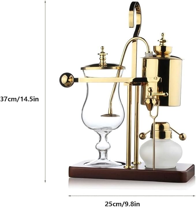 Stainless Steel Siphon Coffee Maker - Manual Drip Filter Espresso and Cappuccino Machine for Home Use Silver(Silver)