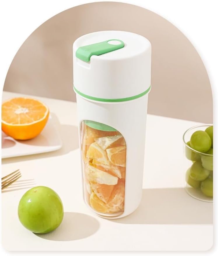 Portable Blender for Shakes and Smoothies 18oz Personal Size Blender with USB-C Rechargeable 6 Blades for Crushing Ice White