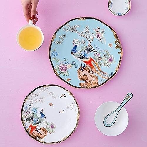 Dinnerware Sets Dish Set11pcs Bone China Tableware Set Ceramic Set Bowls and Plates Luxury Cups and Plates SetService for 1