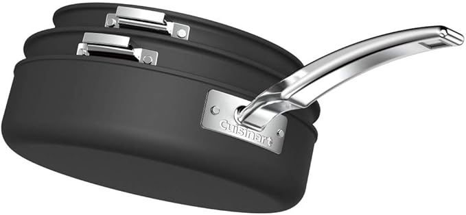 CUISINART N61-11 Nonstick Hard-Anodized Nesting Cookware Set 11 Piece Black