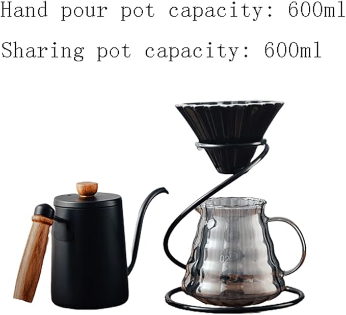 JITEM Cafetera long Spout Pot Ice Dripper Maker Manual Household Drip Coffee Hand-Brewed Cold Brew Pot with Filter Tabletop Coffee Maker for Coffee or Tea
