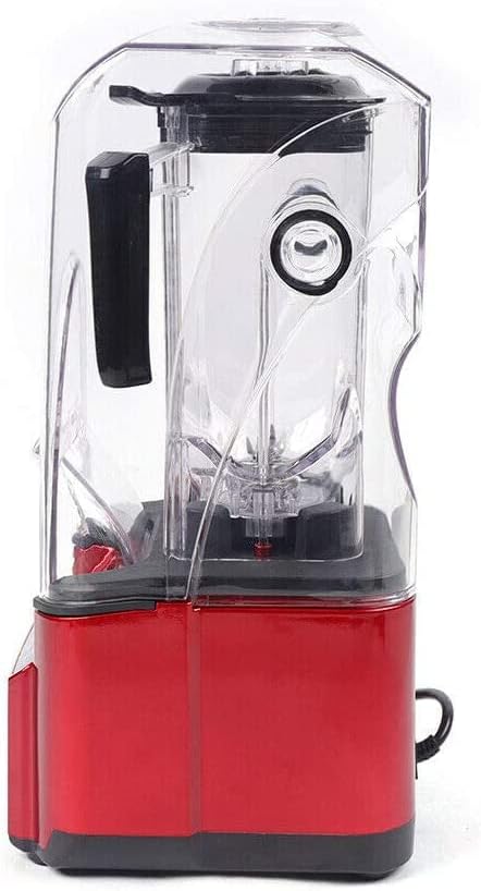 Commercial 110V Commercial Smoothie s 2.2 Liters Professional Touch Countertop with Shield Quiet Sound Enclosure Fruit Juicer Milk Shake Machine (2.2KW/26000RPM)