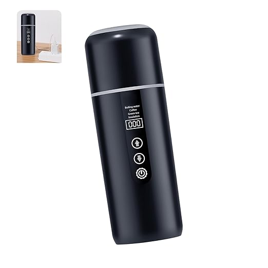 Portable 12V/24V Car Coffee Maker - USB Heated Water Stove 500ml Rustless Travel Mug Coffee Tea &amp Food(02)