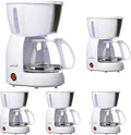 Brentwood 4-Cup Coffee Maker (White) (Pack of 5)