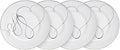 Mikasa Love Story Platinum Banded Salad Plates Set of 4 8.5-Inch