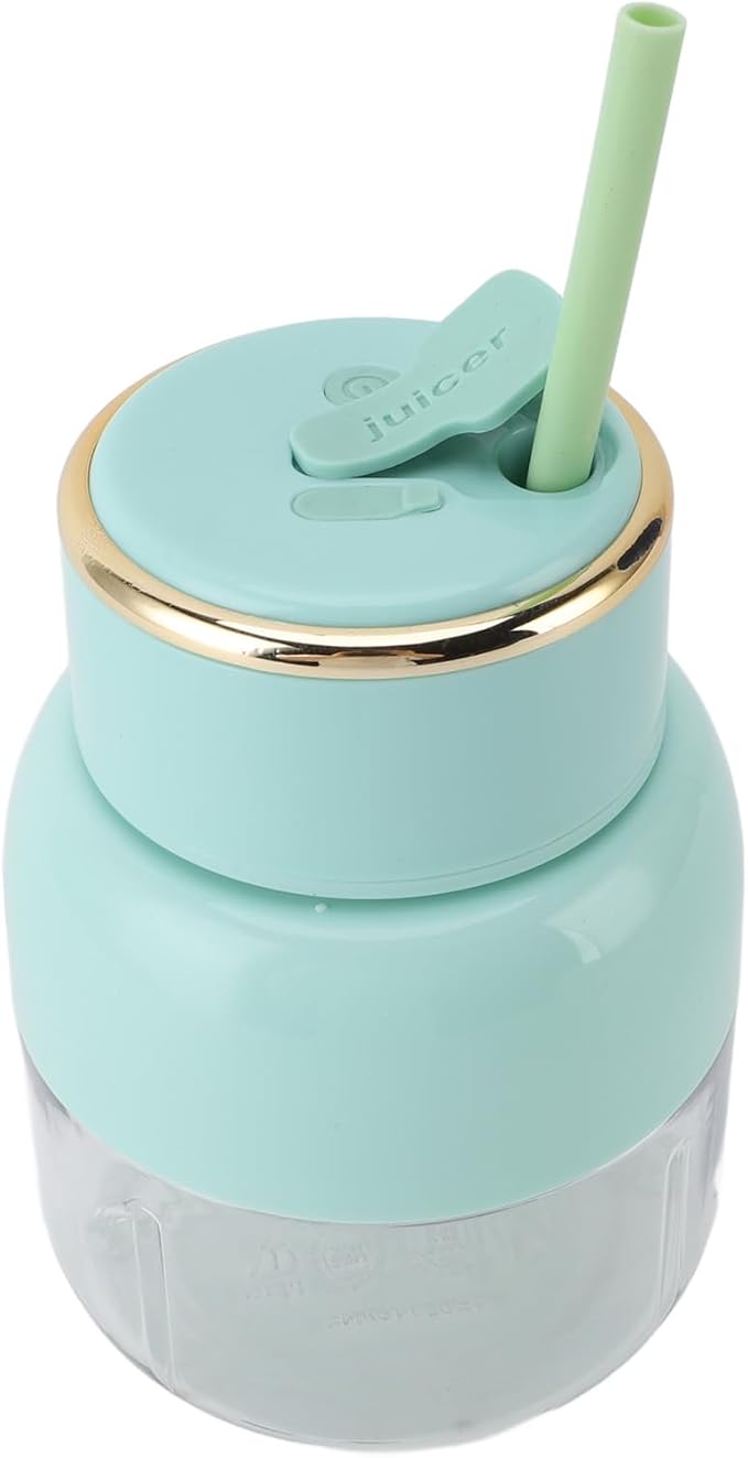 Portable Blender Cup USB Rechargeable 800ml Juice Blenders With 6 Blades Mini Blender Fresh Juicer Cup for Shakes and Smoothies Sports Travel Gym Office(Green)