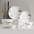 Elegant Dinnerware Set Dinner Plates Bowls Set Porcelain Dishes Dinner Sets Chinese Style Dinner Plates And Bowls In Glazed Microwave Dishware Safe Service For 6/8/10/118Pcs
