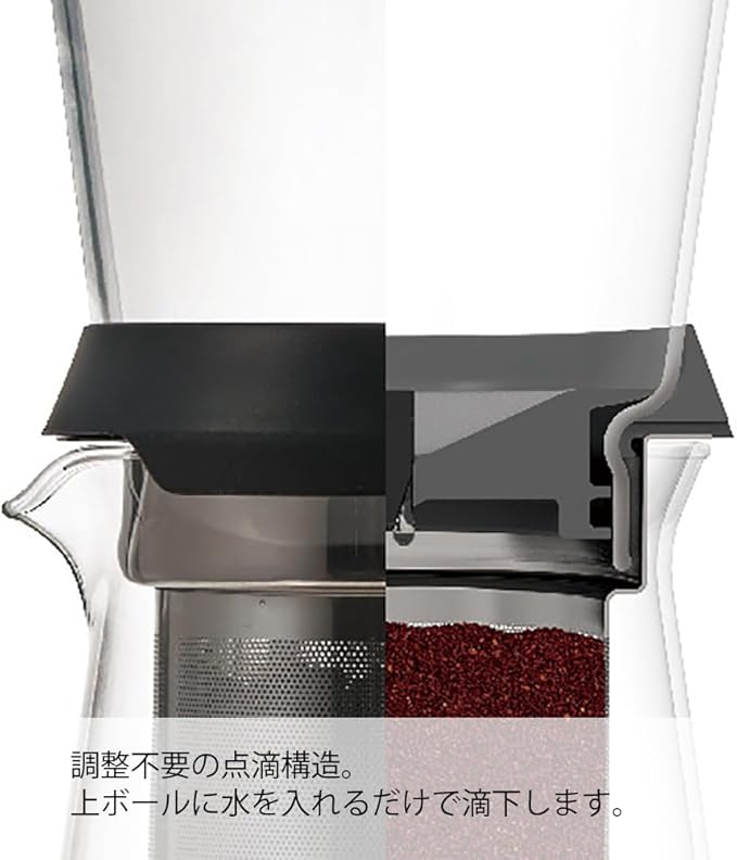HARIO SBS-5B Slow Drip Brewer HARIO SHIZUKU (600ml) Black One size