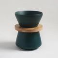 Pour Over Coffee Maker Set Vintage Ceramic Pour Over Coffee Dripper Set for Home Café Restaurant Camping 8 OZ/250ML (Green B)