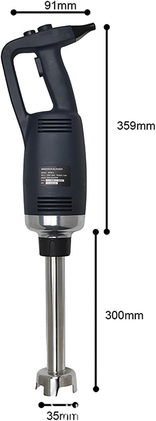 500W Powerful Hand Blender Electric Stick Blender Speed 4000RPM to 16000RPM Adjustable 304 Food-Grade Stainless Steel Material and Prevents Splashing Design for Food Vegetables Soup