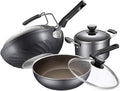 Pots and Pans Set 3 Pcs Stainless Steel Frying Pan Non Stick Pan Uncoated Pot Soup Pot Milk Pot Kitchen Cooking Set