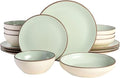 Plates and Bowls Service for 4 Classic Ceramic Round Bowl Dinnerware Set 16pcs Dinnerware Set