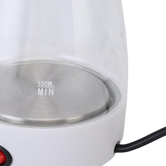 600ML Electric Turkish Coffee Maker 600W Electric Turkish Coffee Pot Glass Stainless Steel Coffee Tea Warmer Kettle Removable Anti Scald Handle for Home Heat Water Tea