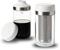 Cold Brew Coffee Maker Set (Brewer &amp Carafe) Up to 12 Servings of Concentrate Reusable Stainless Steel Dual Filter Durable Borosilicate Glass &amp Spill-Proof Pouring Spout 16.9 fl oz / 500ml