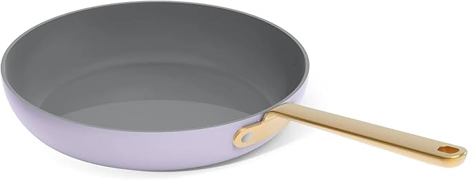 Nonstick Ceramic Cookware Set (12 Piece) Pots Frying Pans Lids and Kitchen Storage Oven Safe Pan Set &amp Compatible with All Stovetops - (Lavender)