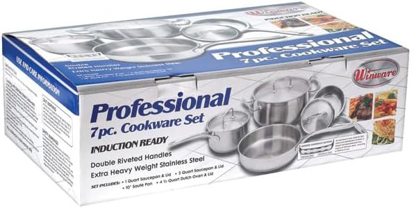 Winco 7-piece Cookware Set S/S