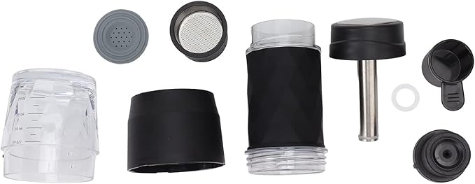 AYNEFY Stainless Steel Hand Coffee Machine Detachable for Coffee Capsule for Camping Portable Coffee Maker Comfortable Gripfor Coffee Capsule for Camping (Black) AYNEFYrsa7gf4zvu-12