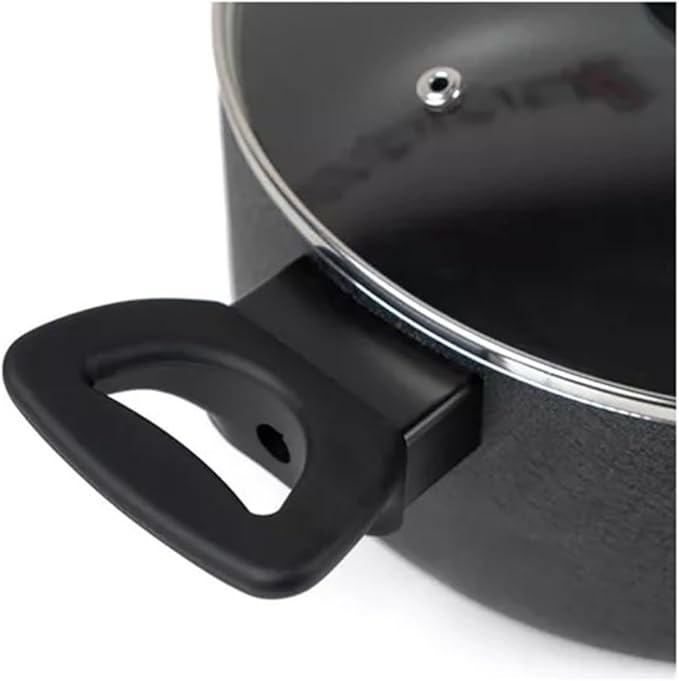 Oster Ashford 10 Piece Aluminum Nonstick Cookware Set in Black - MEGA-73076.10