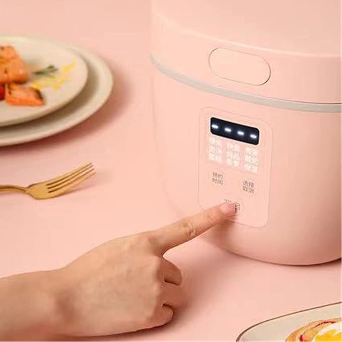 Mini Rice Cooker 2L Intelligent Temperature Control Non-Stick Cooker For 1-3 People Easy-To-Operate Rice Cooker (#1) (#3)