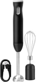 Immersion Blender Handheld Cordless Stick Stainless Steel Hand Held Blender Mixer with Egg Whisk for Soup Smoothie Puree Baby Food