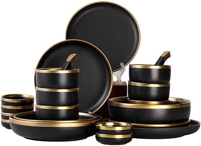 Dinnerware Sets for 2/4/6 - Dinner Plates/Sets - Plate Set - Nordic Style Dishes Set - Plates and Bowls for Home Kitchen and Dinning