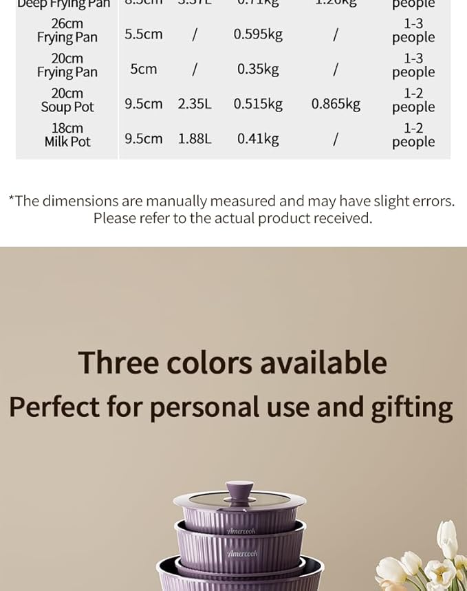 Amercook detachable nesting cookware non-stick versatile pot set kitchen-specific cookware set for home use gem blue nine-piece set