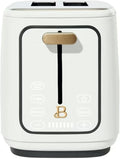 Smart Kitchen Toaster with Touch Interface and Preset Modes Advanced Two-Slice Toaster with Wide Slots and 7 Browning Levels (White Icing)