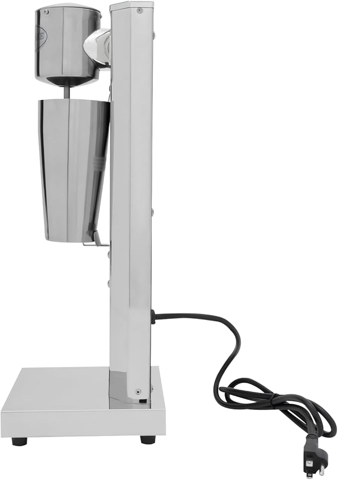 Electric Milkshake Maker 180W Commercial Milkshake Machine with 22 Oz Stainless Steel Cup &amp Non-Slip Feet 2-Speed Household Electric Blender for Milk Tea Stores