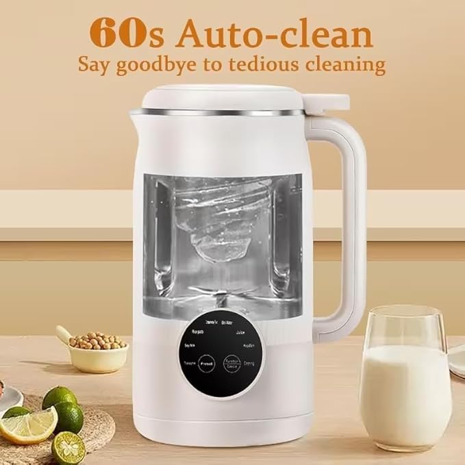 Nut Milk Juice Maker Machine 40oz Homemade Soy Almond Oat Coconut Plant Based and Non Dairy Beverages 8 in 1 Automatic Soybean Machine With Delay Start/Keep Warm/Boil Water