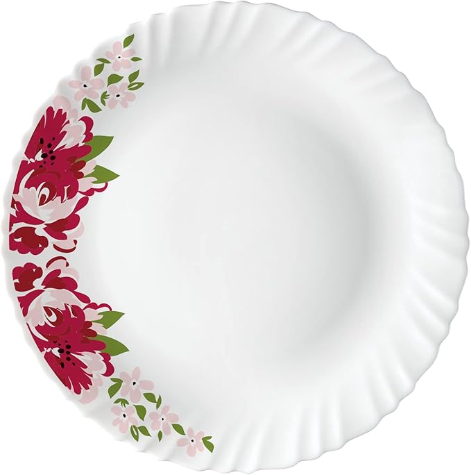 Borosil Gourmet Dinnerware Set For 6 35 Pieces White Dinner Plates and Bowls Chip Resistant Tempered Opal Glass Stain Resistant Dishwasher &amp Microwave Safe Dinner Set For Gifting Serves 6