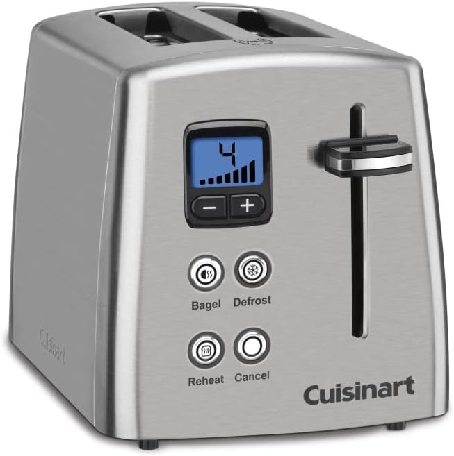 Cuisinart CPT-415P1 Countdown Metal Toaster 2-Slice Brushed Stainless &amp SCO-60 Deluxe Electric Can Opener Quality-Engineered Motor System Allows you to Open Any Size Can Stainless Steel