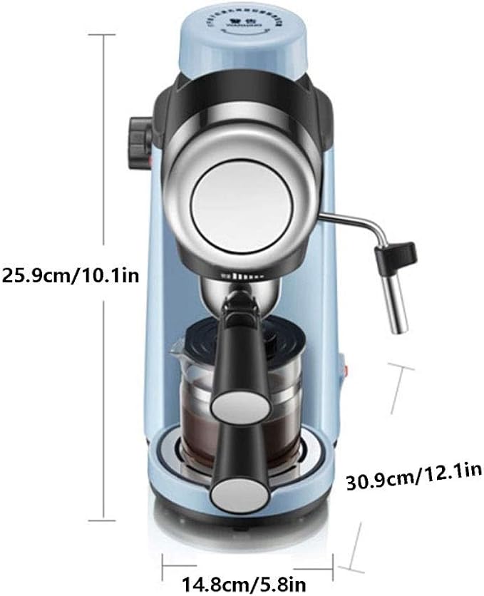 Fully Automatic Espresso Coffee Machine - Compact High Pressure Cappuccino Maker with Steam Foaming Device