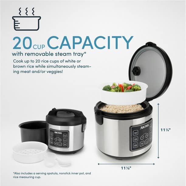 20-Cup Programmable Rice &amp Grain Cooker and Multi-Cooker