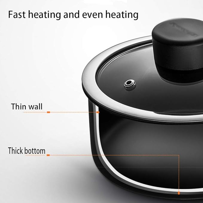 Cookware-Set 3-PieceCooking Pot Set With Glass-Lids All Types Of Cookers Induction Gas Ceramic Electric Saute Pans