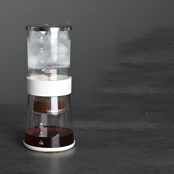 Habiba Iced Drip Coffee Maker Durable Siphon Coffee MakerModern Cold Brew Coffee and Tea Maker for Office TravelPortable Coffee Maker with Clear Scale Reusable