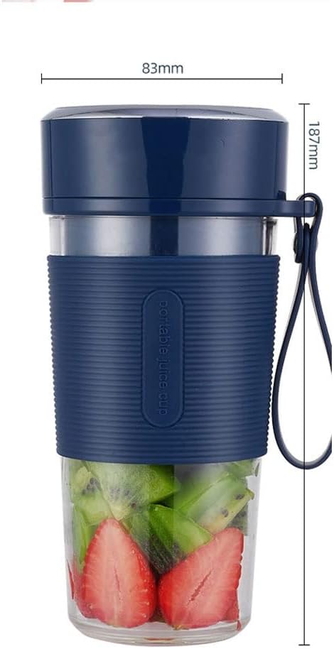 Blender for Shakes and Smoothies – 300ml Portable Blender USB Rechargeable – Multifunctional Smoothie Maker with Ultra Sharp Blades and Non-BPA Blender Bottle – Ideal for Traveling Gym Office