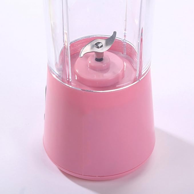 Hofumix Fruit Juicer Rechargeable Portable Juice Blender Breakfast Smoothie Maker Cup Fruit Mixing Machine Mini Protein Shake Maker Electric Mixer Cup with USB Charging Cable (Pink)