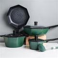 Cookware Octagonal Cookware Set Non-Stick Wok Pan Pan Pan Cooker Casserole Kitchen Hot Pot Pot Set