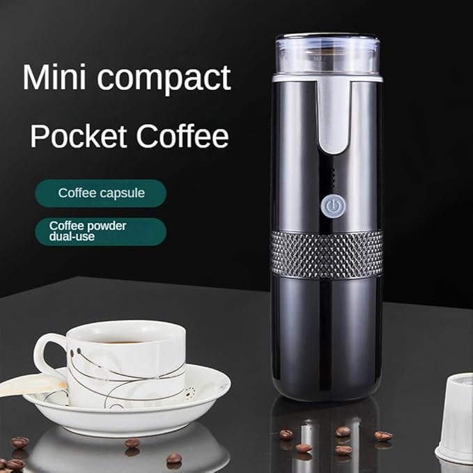 Electronic Coffee Maker Rechargeable Espresso Machine Portable Car Coffee Make Ground Coffee &amp Espresso Travel Camping