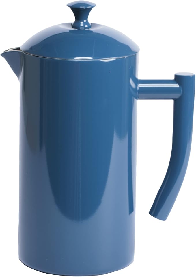 Frieling Double-Walled Stainless Steel French Press Coffee Maker Navy 34 fl oz.