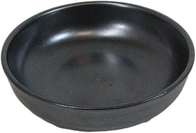 Ebros Gift Iron Black Clay Underglaze Technique Tetsu Kesho Porcelain Dinnerware Kitchen Set Asian Japanese Restaurant Supply (Pack Of 5 Shallow Bowl Deep Plates 10oz)