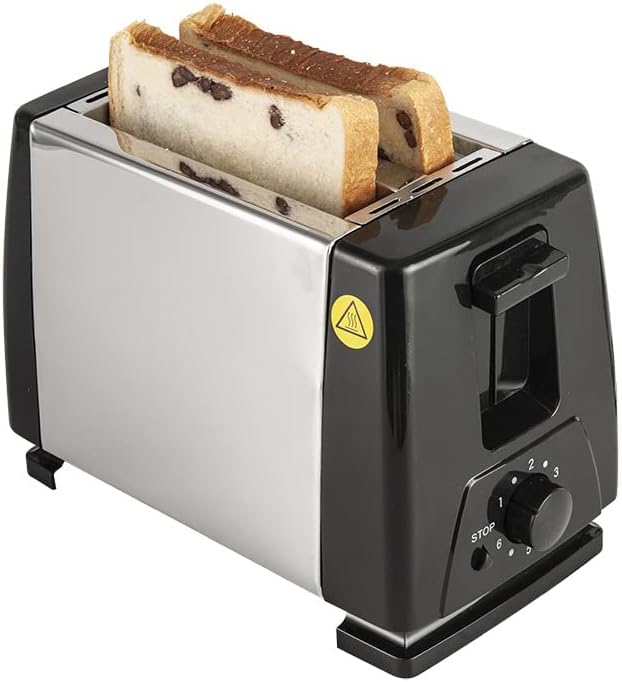 “2-Only Toaster Adjustable Browning Levels (7 Gears) Compact White Bread Toaster with STOP Button Suitable for Raisin Toast/Plain Bread – Ideal for Home Kitchen Breakfast”