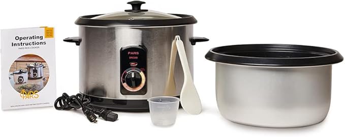 Pars Automatic Persian Rice Cooker - Tahdig Rice Maker Perfect Rice Crust 20 Cup